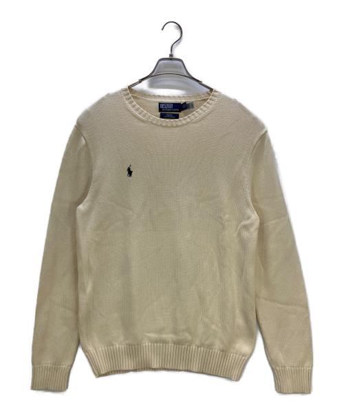POLO RALPH LAUREN（ポロ・ラルフローレン）POLO RALPH LAUREN (ポロ・ラルフローレン) BEMAS (ビームス) 薄手ニット BEMAS LIMITED EDITION アイボリー サイズ:Mの古着・服飾アイテム