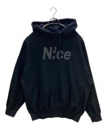 NICE（ナイス）の古着「プルオーバーパーカー」｜ブラック
