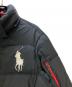 中古・古着 POLO RALPH LAUREN (ポロ・ラルフローレン) ナイロンダウンジャケット ブラック×レッド サイズ:M：6000円