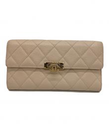 CHANEL（シャネル）の古着「長財布 マトラッセ ココロック」｜ベージュ