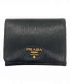 PRADAプラダ）の古着「3つ折り財布」｜ブラック