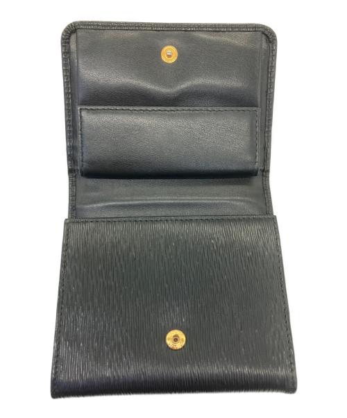 PRADA（プラダ）PRADA (プラダ) 3つ折り財布 ブラックの古着・服飾アイテム