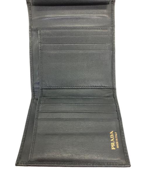PRADA（プラダ）PRADA (プラダ) 3つ折り財布 ブラックの古着・服飾アイテム