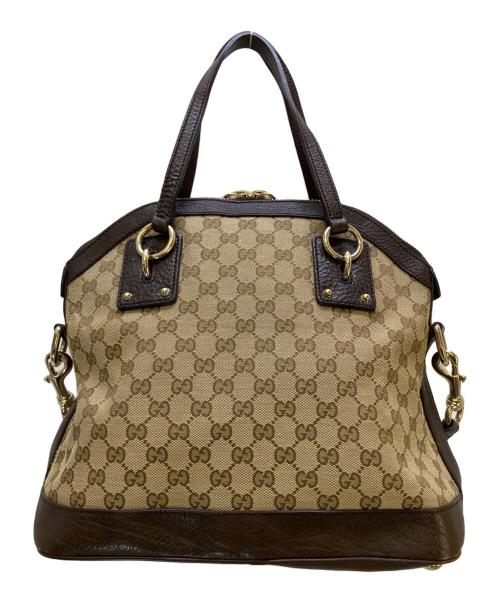 GUCCI（グッチ）GUCCI (グッチ) 2WAYバッグ ブラウンの古着・服飾アイテム