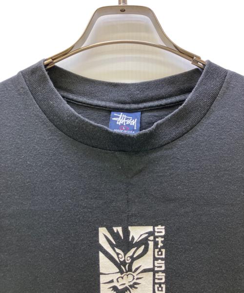 stussy（ステューシー）stussy (ステューシー) 半袖カットソー ドラゴンプリント ブラック サイズ:Lの古着・服飾アイテム