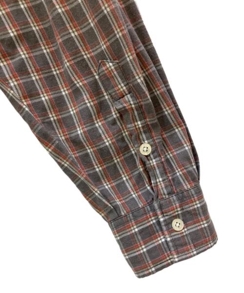 stussy（ステューシー）stussy (ステューシー) 長袖シャツ ベージュ×ブラウン サイズ:Mの古着・服飾アイテム