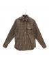 stussy（ステューシー）の古着「長袖シャツ」｜ベージュ×ブラウン