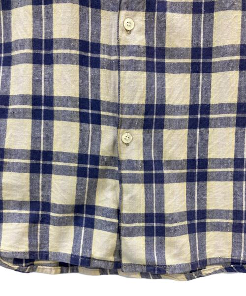 stussy（ステューシー）stussy (ステューシー) 半袖カットソー ブルー×アイボリー サイズ:Mの古着・服飾アイテム