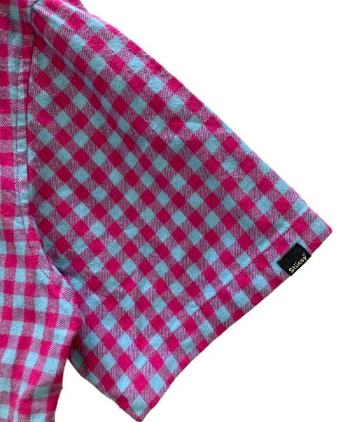 stussy（ステューシー）stussy (ステューシー) 半袖シャツ パープル×ブルー サイズ:L 未使用品の古着・服飾アイテム