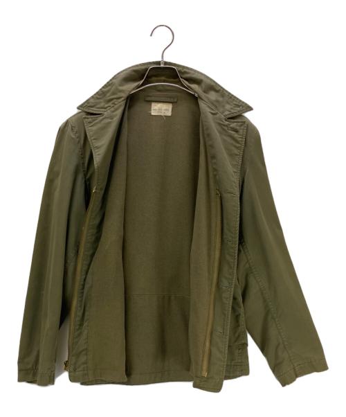 不明（フメイ）不明 (フメイ) フィールドジャケット 40s 海軍 CONMAR ジッパー コの字止め オリーブ サイズ:36の古着・服飾アイテム