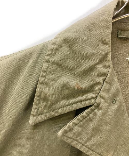 不明（フメイ）不明 (フメイ) フィールドジャケット 40s 海軍 CONMAR ジッパー コの字止め オリーブ サイズ:36の古着・服飾アイテム