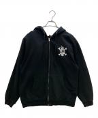 stussyステューシー）の古着「ジップパーカー OLD STUSSY」｜ブラック