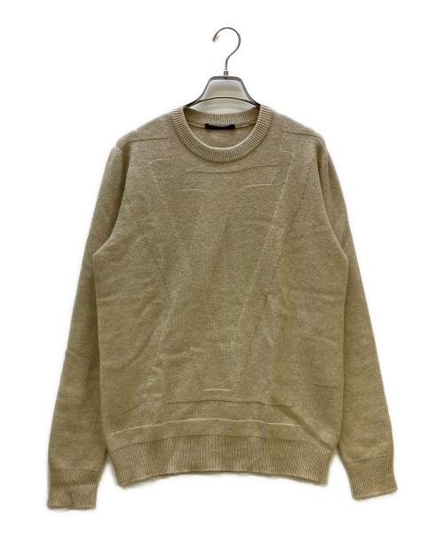 LOUIS VUITTON（ルイ ヴィトン）LOUIS VUITTON (ルイ ヴィトン) 薄手ニット ベージュ サイズ:Mの古着・服飾アイテム