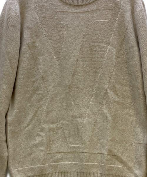 LOUIS VUITTON（ルイ ヴィトン）LOUIS VUITTON (ルイ ヴィトン) 薄手ニット ベージュ サイズ:Mの古着・服飾アイテム