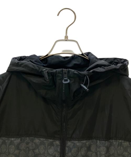 COACH（コーチ）COACH (コーチ) シグネチャー フル ジップ ウインドブレーカー ブラック サイズ:Lの古着・服飾アイテム