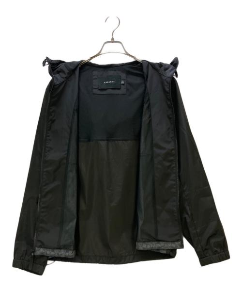 COACH（コーチ）COACH (コーチ) シグネチャー フル ジップ ウインドブレーカー ブラック サイズ:Lの古着・服飾アイテム