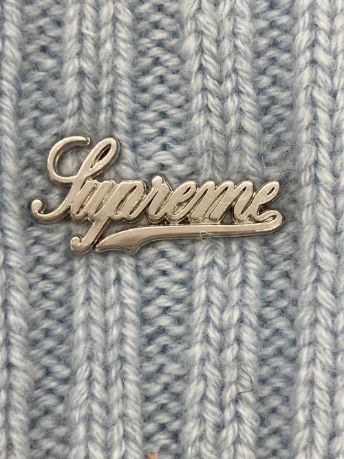 SUPREME（シュプリーム）Supreme (シュプリーム) ニット帽 Stripe Cashmere Beanie 23FW スカイブルー 未使用品の古着・服飾アイテム