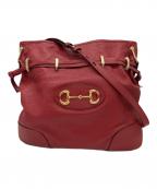 GUCCIグッチ）の古着「ショルダーバッグ ホースビット ショルダーバッグ」｜レッド