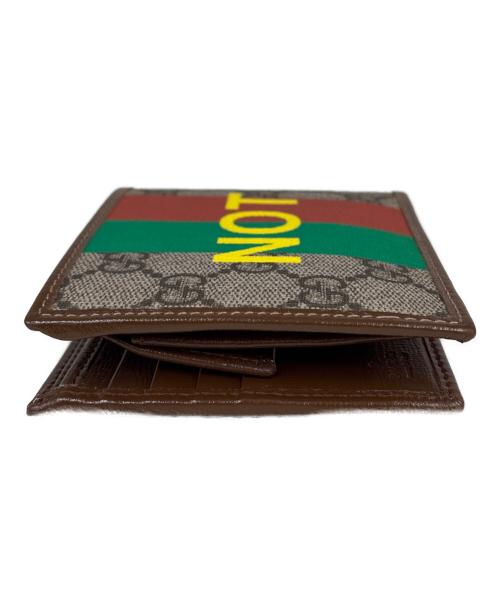 GUCCI（グッチ）GUCCI (グッチ) 2つ折り財布　FAKE/NOT ブラウンの古着・服飾アイテム