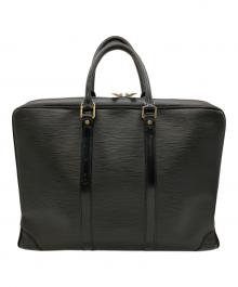 LOUIS VUITTON（ルイ ヴィトン）の古着「ビジネスバッグ エピ ポルト ドキュマン ヴォワヤージュ」｜ブラック