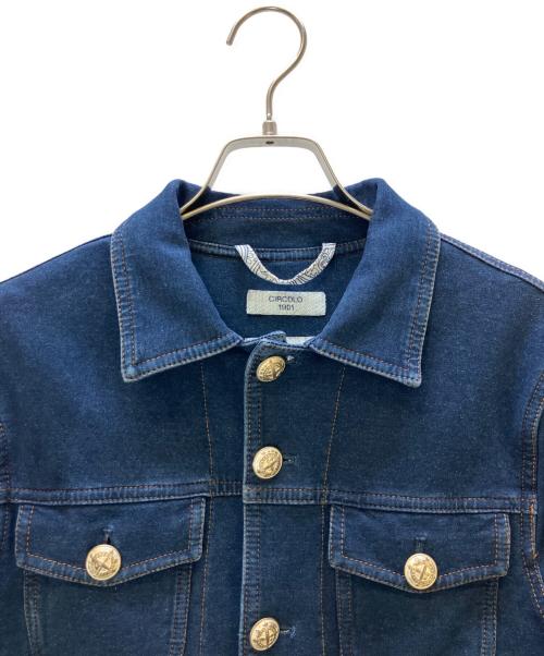 CIRCOLO 1901（チルコロ1901）CIRCOLO 1901 (チルコロ1901) ストレッチデニムジャケット インディゴ サイズ:XSの古着・服飾アイテム