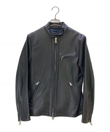 CINQUANTA ノーカラーレザージャケット 中古品　ブラックチンクワンタ 中古・古着通販】Cinquanta (チンクワンタ) レザージャケット ブラック