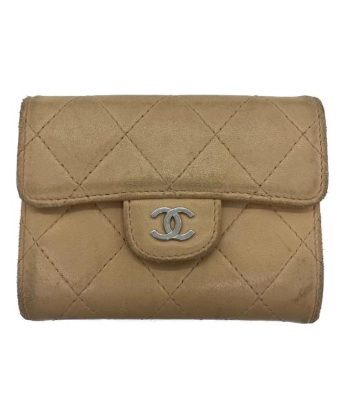 CHANEL（シャネル）CHANEL (シャネル) コインケース マトラッセ ベージュの古着・服飾アイテム