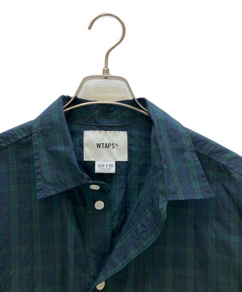 WTAPS（ダブルタップス）WTAPS (ダブルタップス) 長袖シャツ ネイビー×グリーン サイズ:3の古着・服飾アイテム