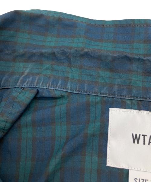 WTAPS（ダブルタップス）WTAPS (ダブルタップス) 長袖シャツ ネイビー×グリーン サイズ:3の古着・服飾アイテム