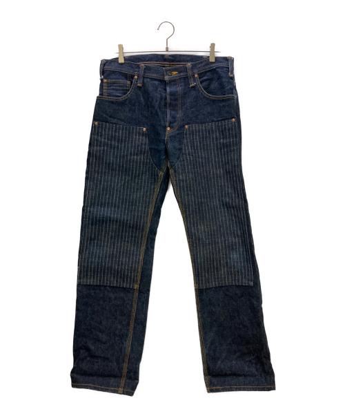 SAMURAI JEANS（サムライジーンズ）SAMURAI JEANS (サムライジーンズ) ダブルニー ペインタープラチナ耳セルビッチ デニムパンツ インディゴ サイズ:86cm (W34)の古着・服飾アイテム