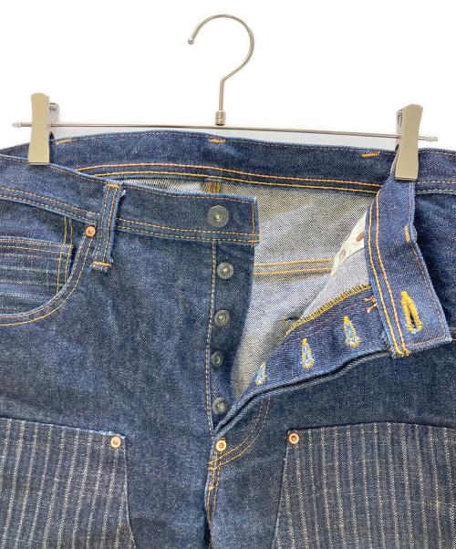 SAMURAI JEANS（サムライジーンズ）SAMURAI JEANS (サムライジーンズ) ダブルニー ペインタープラチナ耳セルビッチ デニムパンツ インディゴ サイズ:86cm (W34)の古着・服飾アイテム