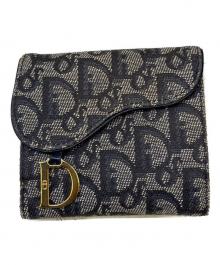Christian Dior（クリスチャン ディオール）の古着「トロッターサドルウォレット」｜ネイビー