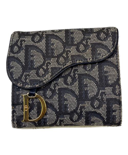 Christian Dior（クリスチャン ディオール）Christian Dior (クリスチャン ディオール) トロッターサドルウォレット ネイビーの古着・服飾アイテム