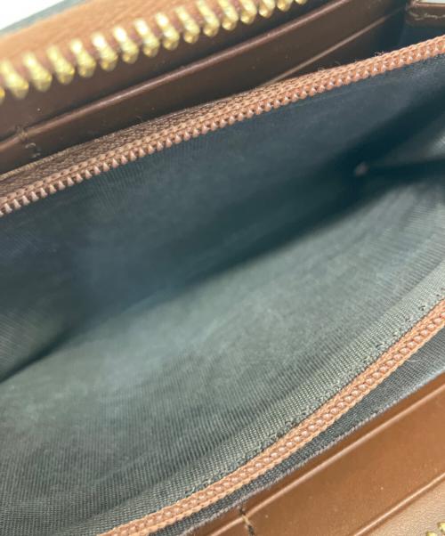 GUCCI（グッチ）GUCCI (グッチ) 長財布 GG グレー×ブラウンの古着・服飾アイテム