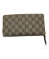 GUCCI (グッチ) 長財布 GG グレー×ブラウン：25000円