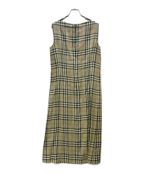 BURBERRY LONDON（バーバリーロンドン）BURBERRY LONDON (バーバリーロンドン) ノースリーブ・キャミソールワンピース ベージュ サイズ:40の古着・服飾アイテム