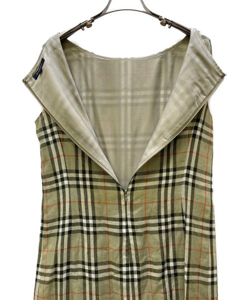 BURBERRY LONDON（バーバリーロンドン）BURBERRY LONDON (バーバリーロンドン) ノースリーブ・キャミソールワンピース ベージュ サイズ:40の古着・服飾アイテム