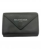 BALENCIAGAバレンシアガ）の古着「3つ折り財布 ペーパーミニウォレット」｜グレー