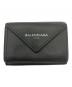 BALENCIAGA（バレンシアガ）の古着「3つ折り財布 ペーパーミニウォレット」｜グレー