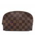 LOUIS VUITTON（ルイ ヴィトン）の古着「ポーチ ダミエ ポシェット・コスメティック」｜ブラウン