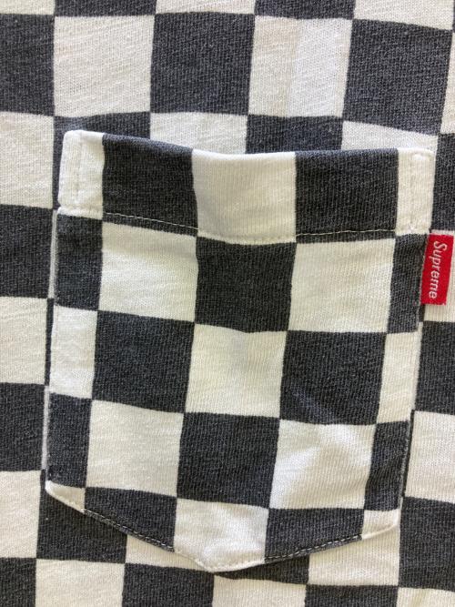 SUPREME（シュプリーム）SUPREME (シュプリーム) 半袖カットソー 2017 pocket tee ホワイト×ブラック サイズ:Mの古着・服飾アイテム