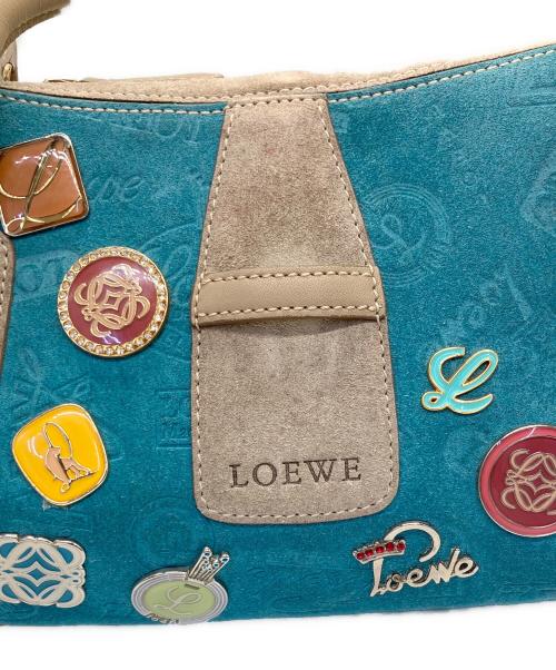 LOEWE（ロエベ）LOEWE (ロエベ) ハンドバッグ　160周年記念 ブルー×ベージュの古着・服飾アイテム