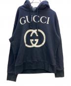 GUCCIグッチ）の古着「プルオーバーパーカー　インターロッキングG」｜ブラック
