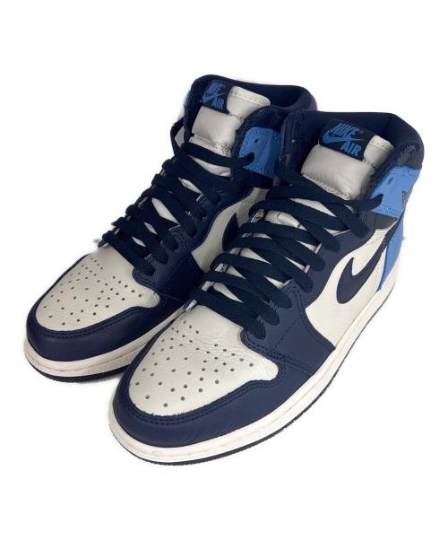 NIKE（ナイキ）NIKE (ナイキ) AIR JORDAN 1 RETRO HIGH OG ホワイト×ネイビー サイズ:US7の古着・服飾アイテム