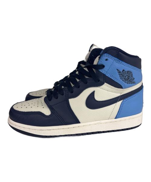 NIKE（ナイキ）NIKE (ナイキ) AIR JORDAN 1 RETRO HIGH OG ホワイト×ネイビー サイズ:US7の古着・服飾アイテム