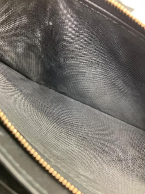 GUCCI（グッチ）GUCCI (グッチ) ショルダーウォレット GG マイクログッチシマレザー ブラックの古着・服飾アイテム