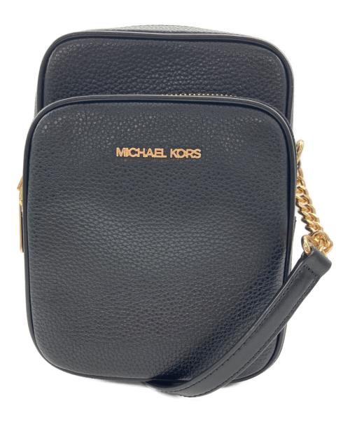 MICHAEL KORS（マイケルコース）MICHAEL KORS (マイケルコース) JET SET TRAVEL NS チェーン クロスボディ ミディアム ブラックの古着・服飾アイテム