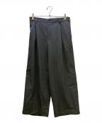 Graphpaperグラフペーパー）の古着「ワイドスラックス Scale Off Wool Wide Slacks」｜グレー
