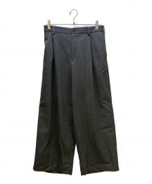 Graphpaper（グラフペーパー）の古着「ワイドスラックス Scale Off Wool Wide Slacks」｜グレー