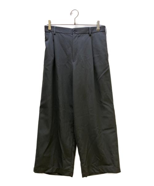 Graphpaper（グラフペーパー）Graphpaper (グラフペーパー) ワイドスラックス Scale Off Wool Wide Slacks グレー サイズ:1の古着・服飾アイテム